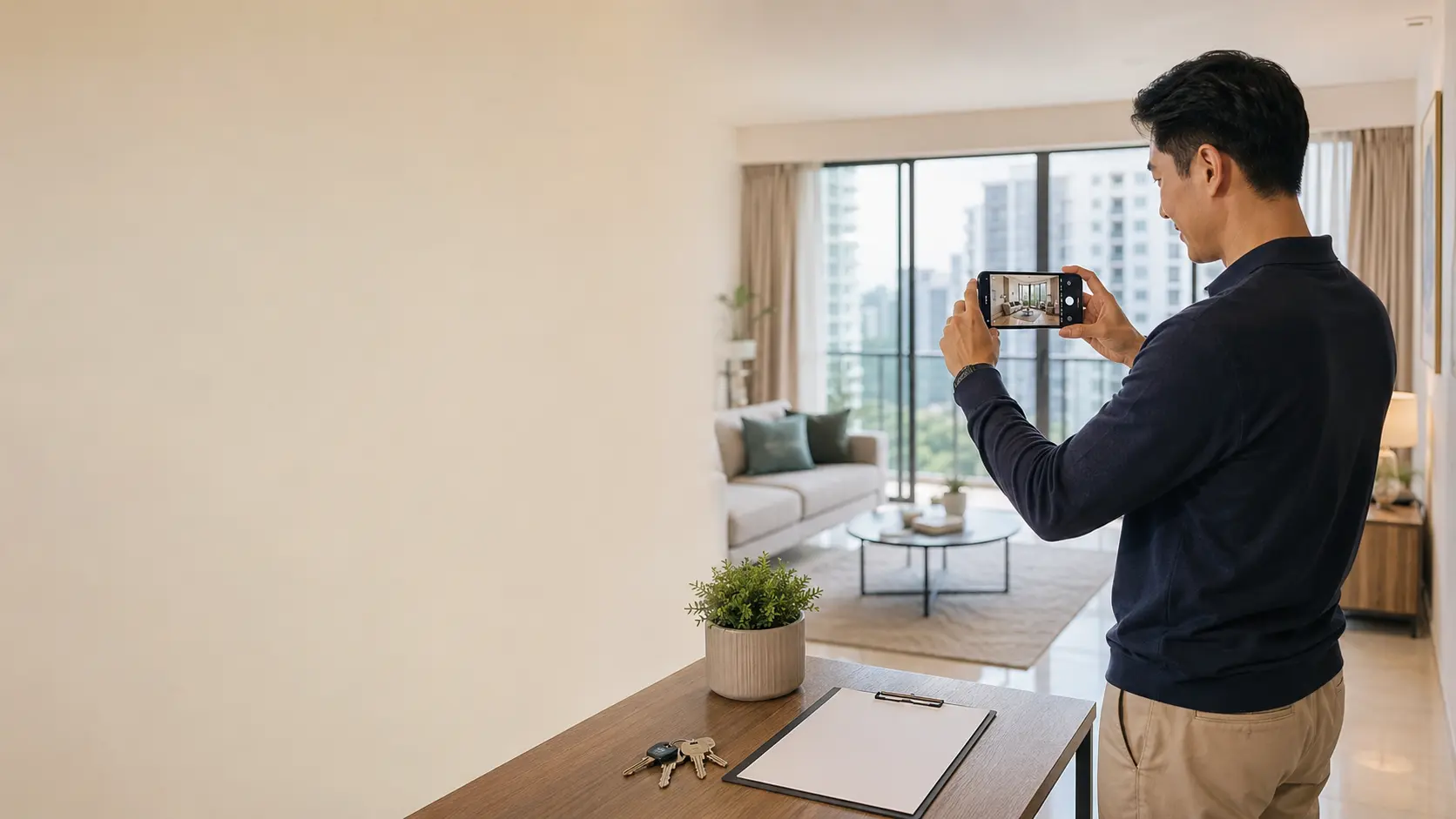 Singapore landlord preparing a property for leasing