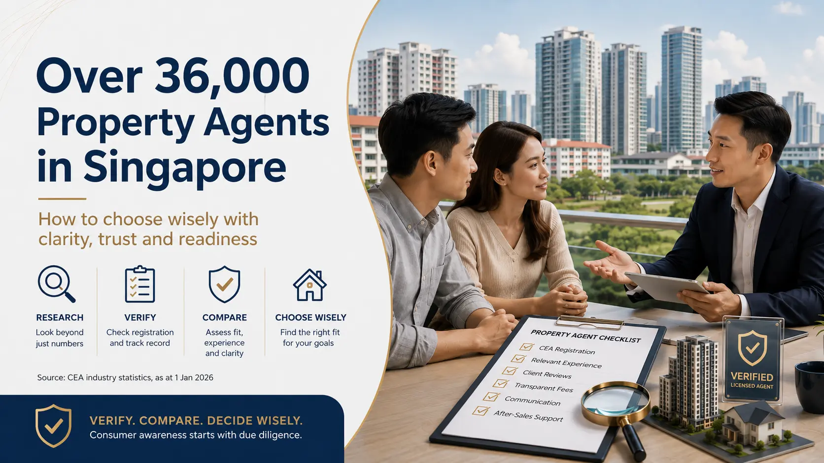 Over 36,000 Property Agents in Singapore - how to choose wisely with clarity, trust and readiness