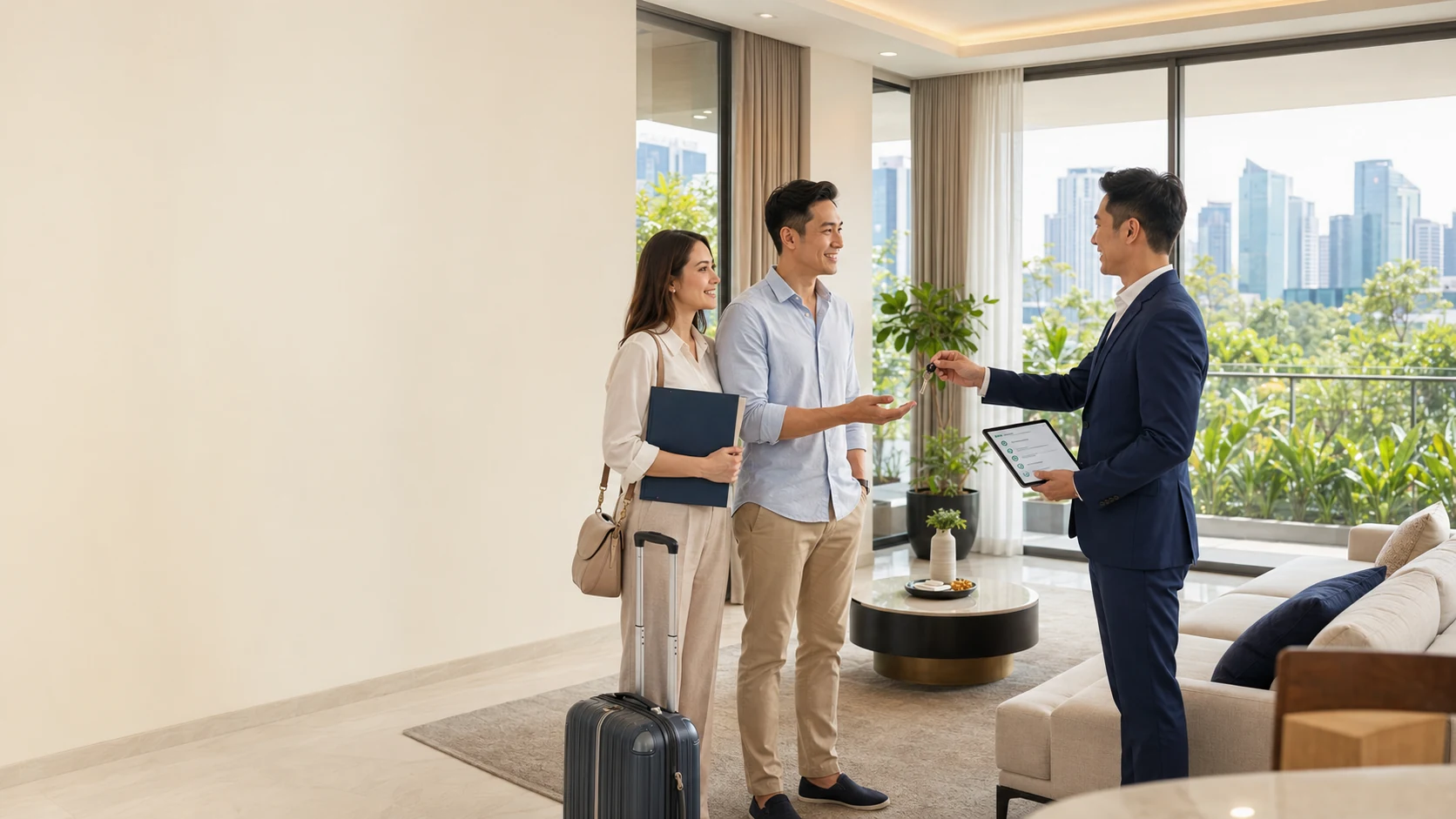 Tenant preparing to rent a home in Singapore