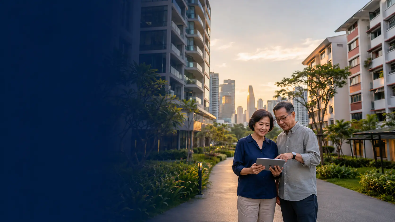 Singapore homeowner assessing a property upgrade