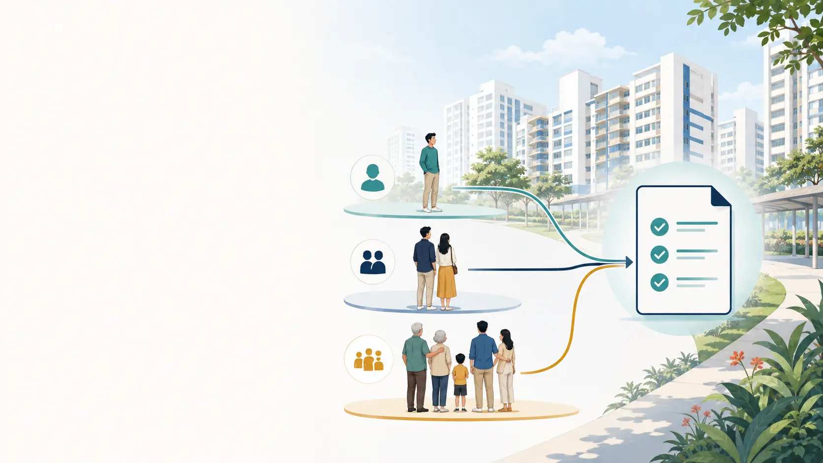 Singapore homebuyers reviewing their HDB BTO eligibility pathway